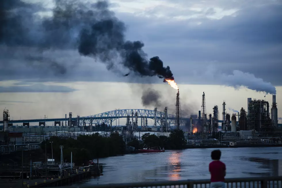 Flames and smoke emerge from the Philadelphia Energy Solutions Refining Complex in Philadelphia