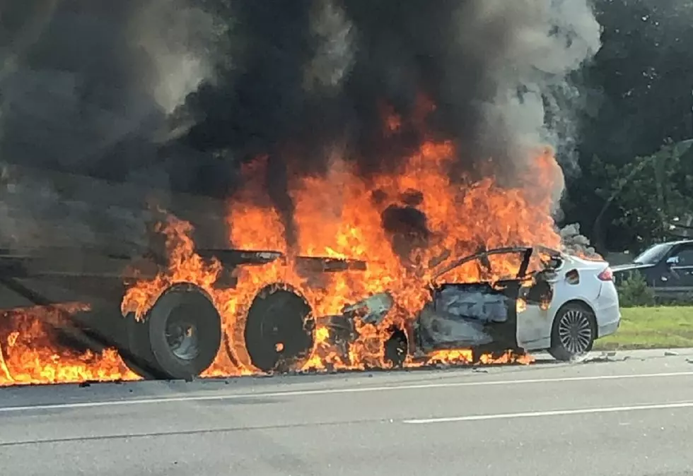 Car Rear-ends Truck on I-80, Explodes — One Dead