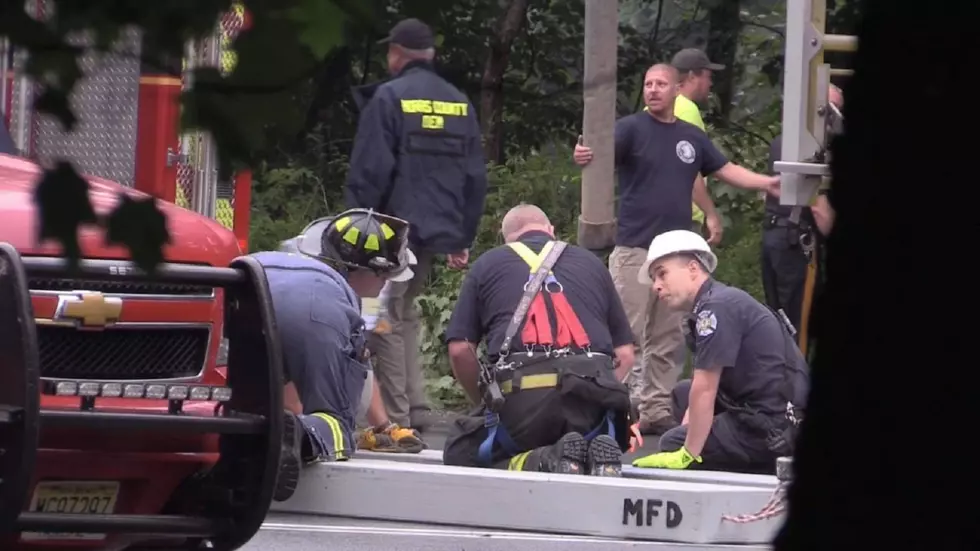 Trench collapses, traps 61-year-old up to his waist