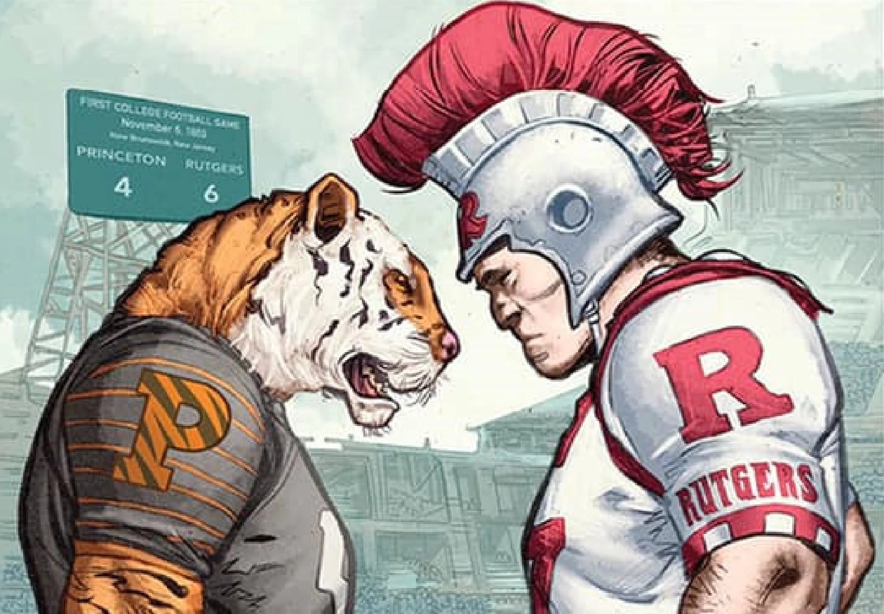 First College Football Game Ever Played by Rutgers and Princeton