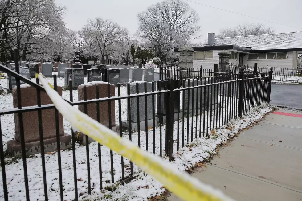 Police tape at Bay View Cemetery in Jersey City where Officer Joseph Seals was shot