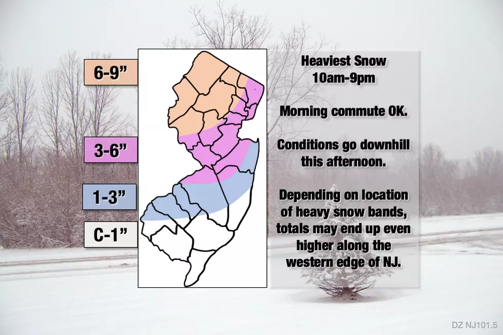 Monday's final snow forecast, as of Monday morning.