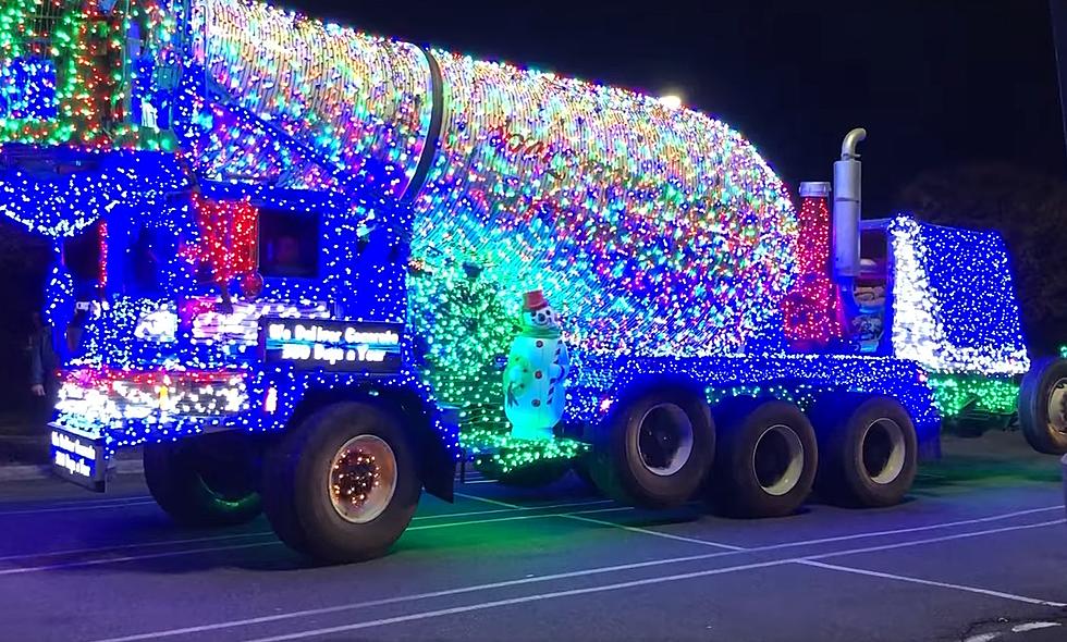 A festive mixing truck is spreading holiday cheer in North Jersey