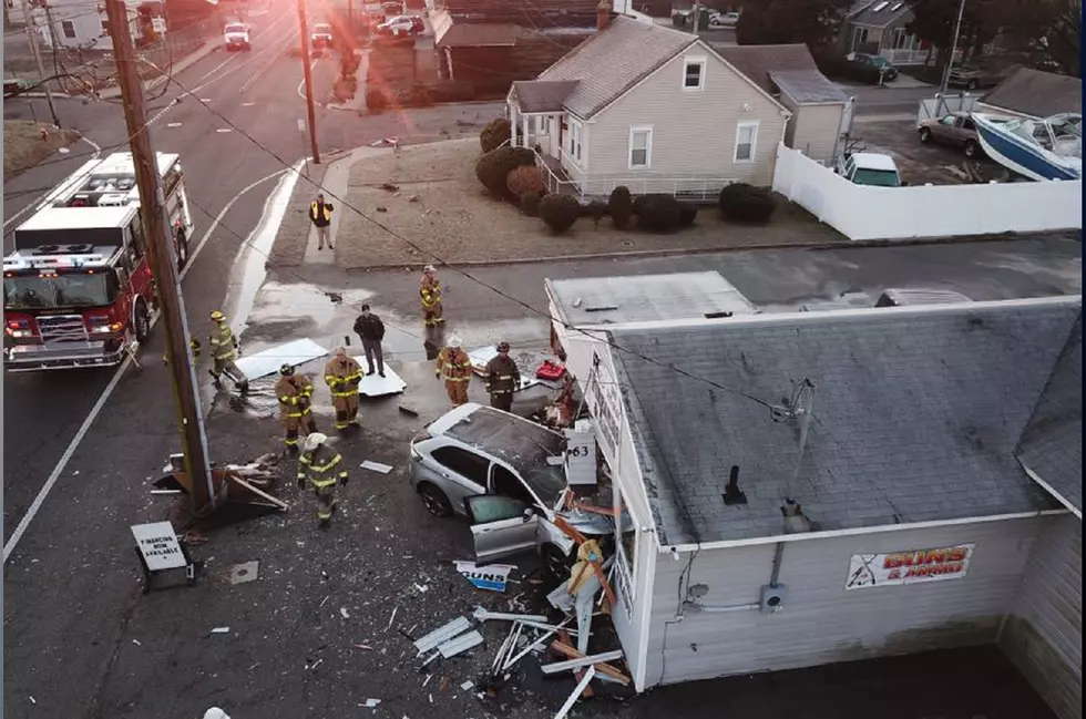 Man crashes car into Ocean County gun shop, causes gas leak