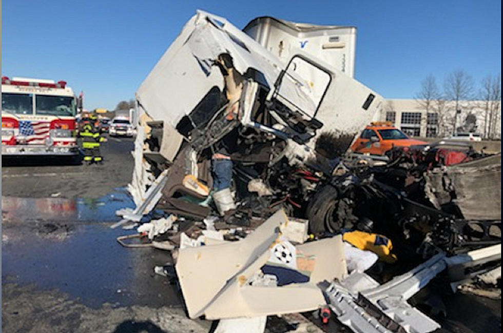 Huge NJ Turnpike crash with four trucks: Outer lanes shut down