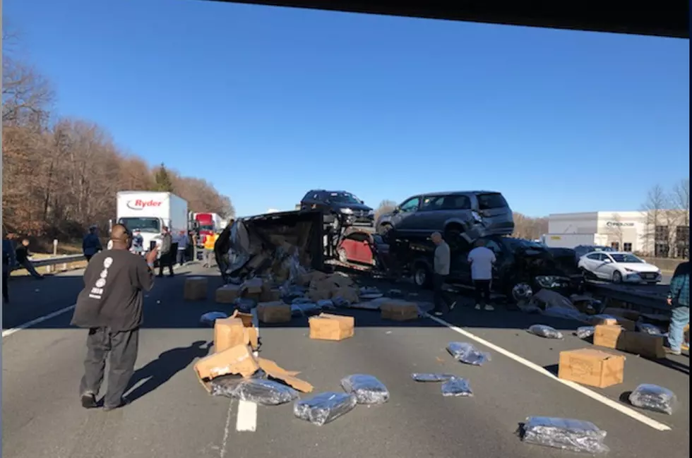 Crash involving multiple trucks on the southbound NJ Turnpike