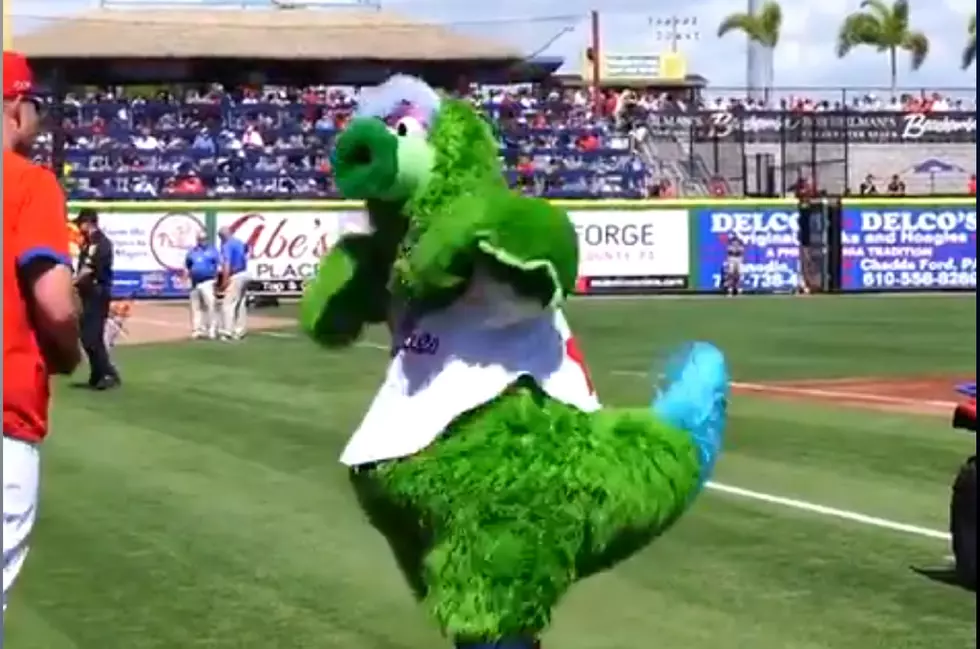 What's changed about the Phillie Phanatic? Compare before and