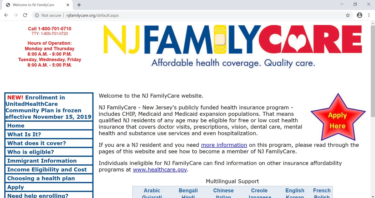 New Jersey Insurance Programs