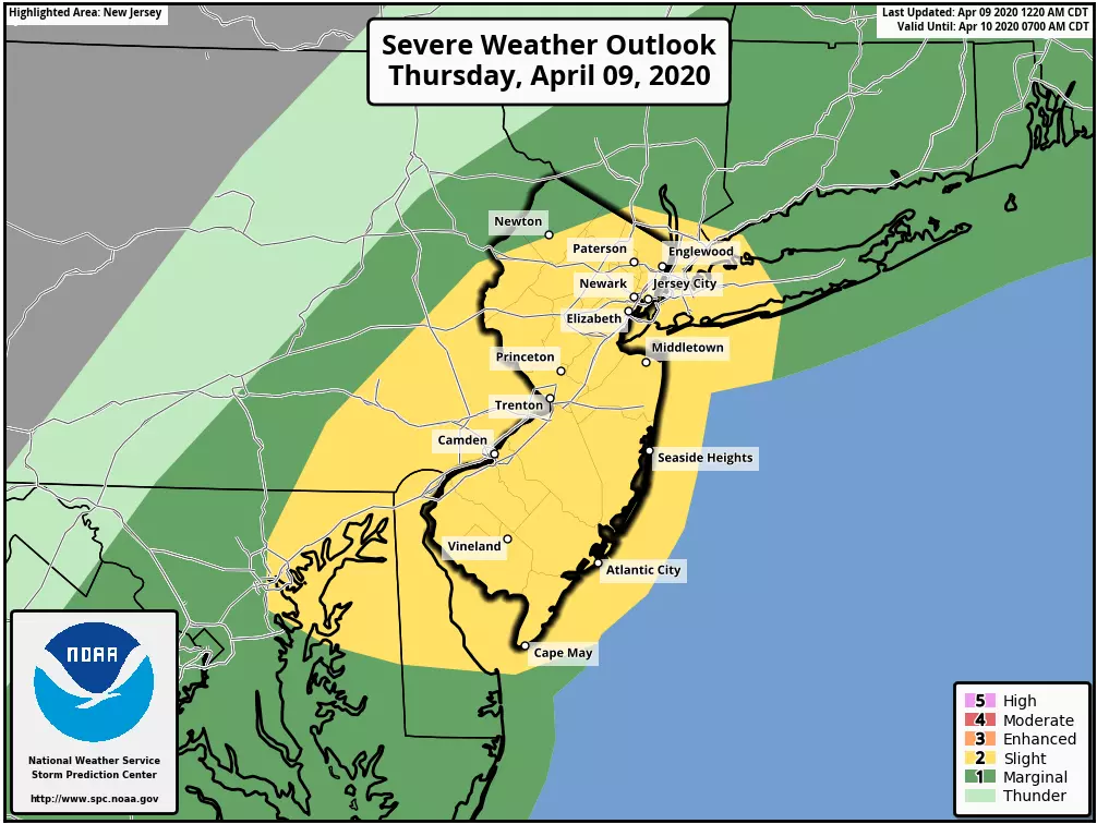 Turbulent weather Thursday for NJ: Stormy, windy, then colder