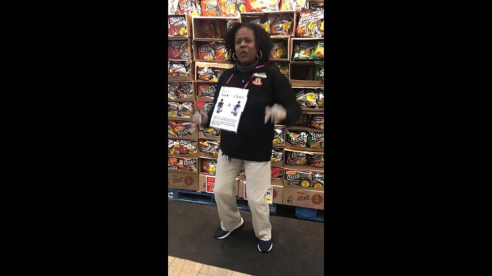 ShopRite worker gives social distancing message by singing