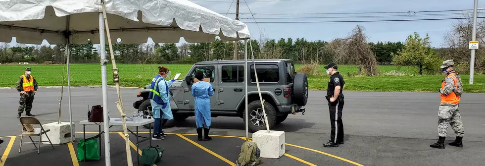 New Jersey Wing volunteers support with traffic direction at a COVID-19 test site in support of the Office of Emergency Management, Burlington County. CAP Photo by Col. Joe Abegg