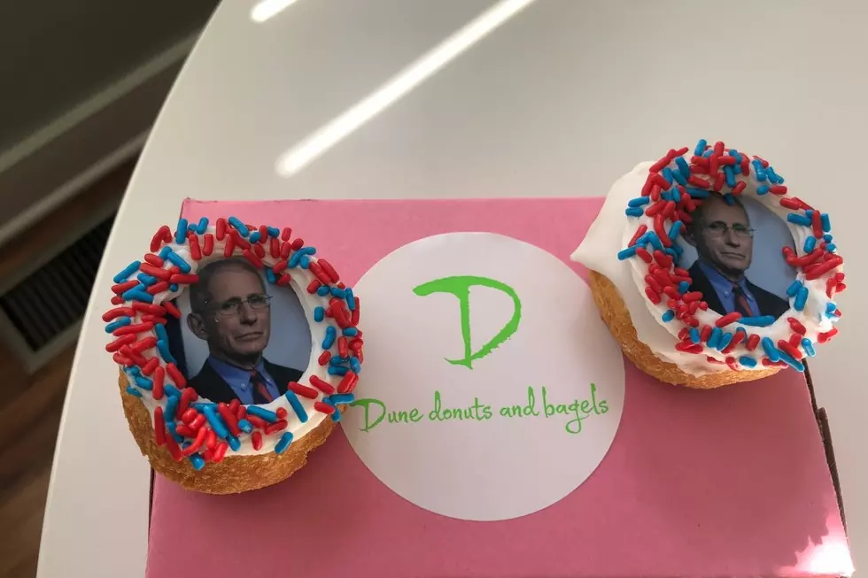 Dr. Fauci’s face on a doughnut in the ultimate NJ salute