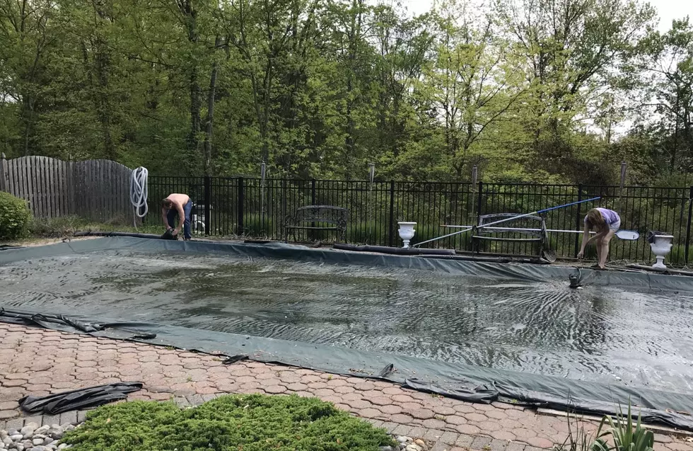 A sign of NJ normal: opening the pool