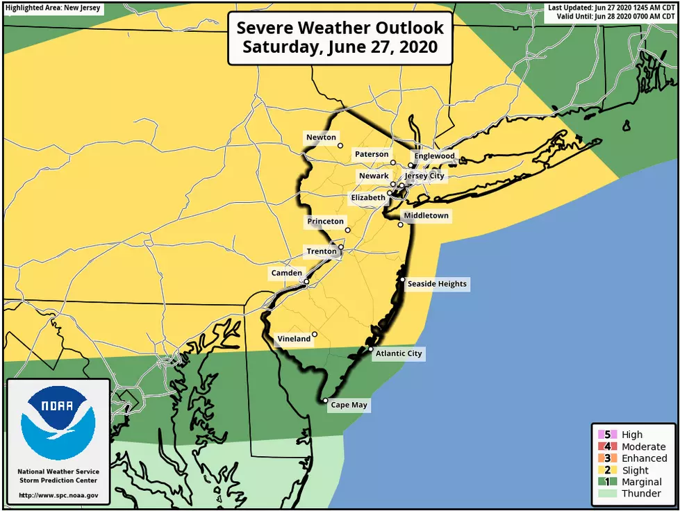 Saturday NJ weather: Strong thunderstorms with wind and downpours likely