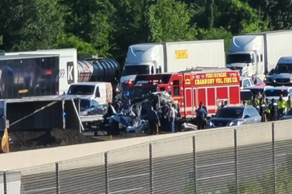 NJSP Car Destroyed in Turnpike Crash; Southbound Lanes Closed