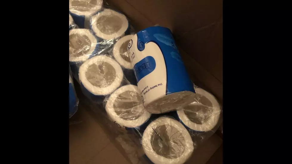 Someone sent Spadea toilet paper ... with a roll missing