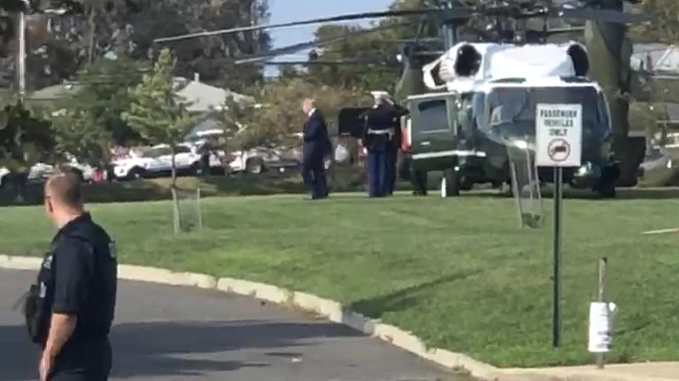 Watch Trump & co. arriving in Long Branch Sunday