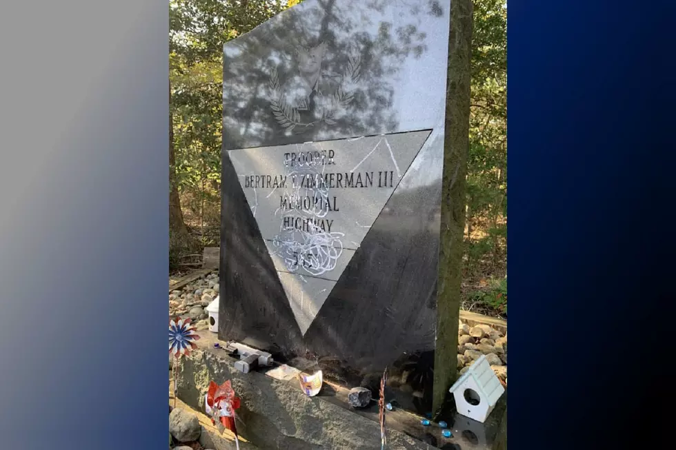 Who did this? Memorial to fallen state trooper is vandalized
