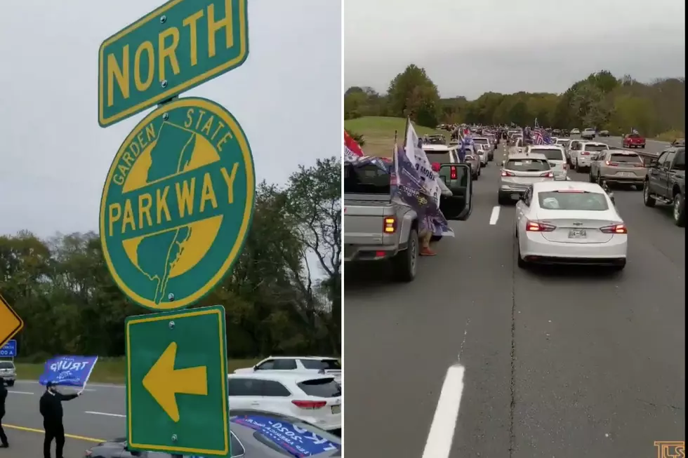 Trump caravan stops traffic in NJ on Parkway, on Cuomo Bridge