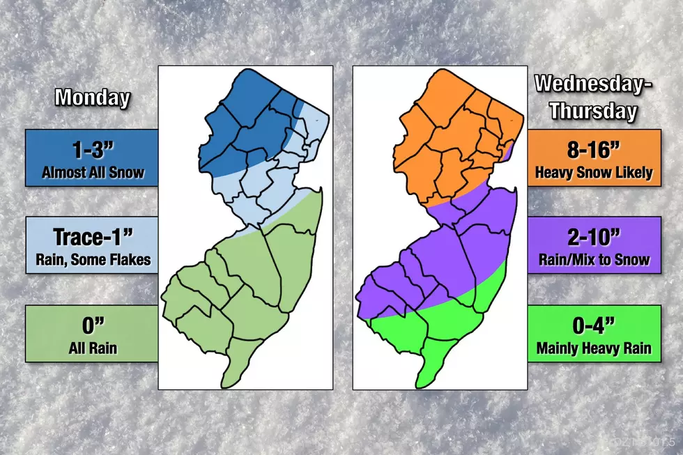 One week. Two storms. Lots of potential headaches. Forecast as of Monday morning.