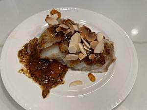 Judi’s easy apricot fish recipe with almond crust