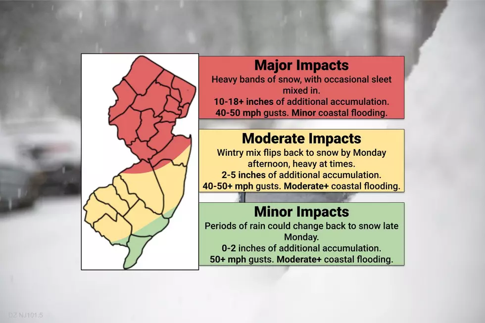 Nor&#8217;easter ramps up Monday: 12+ hours of heavy snow &#038; wind for NJ
