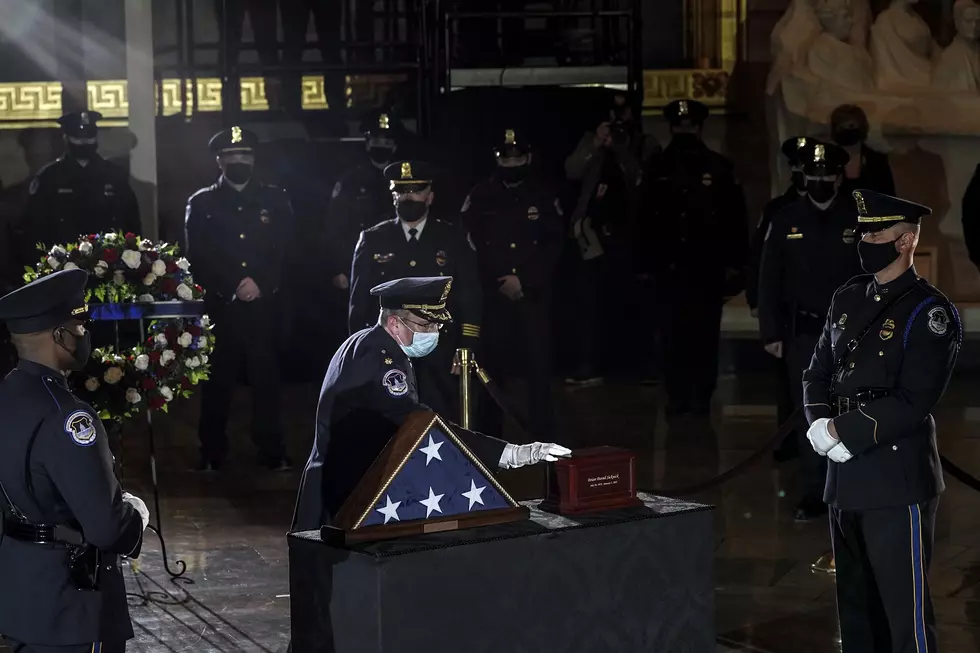 Slain police officer Brian Sicknick lies in state at U.S. Capitol