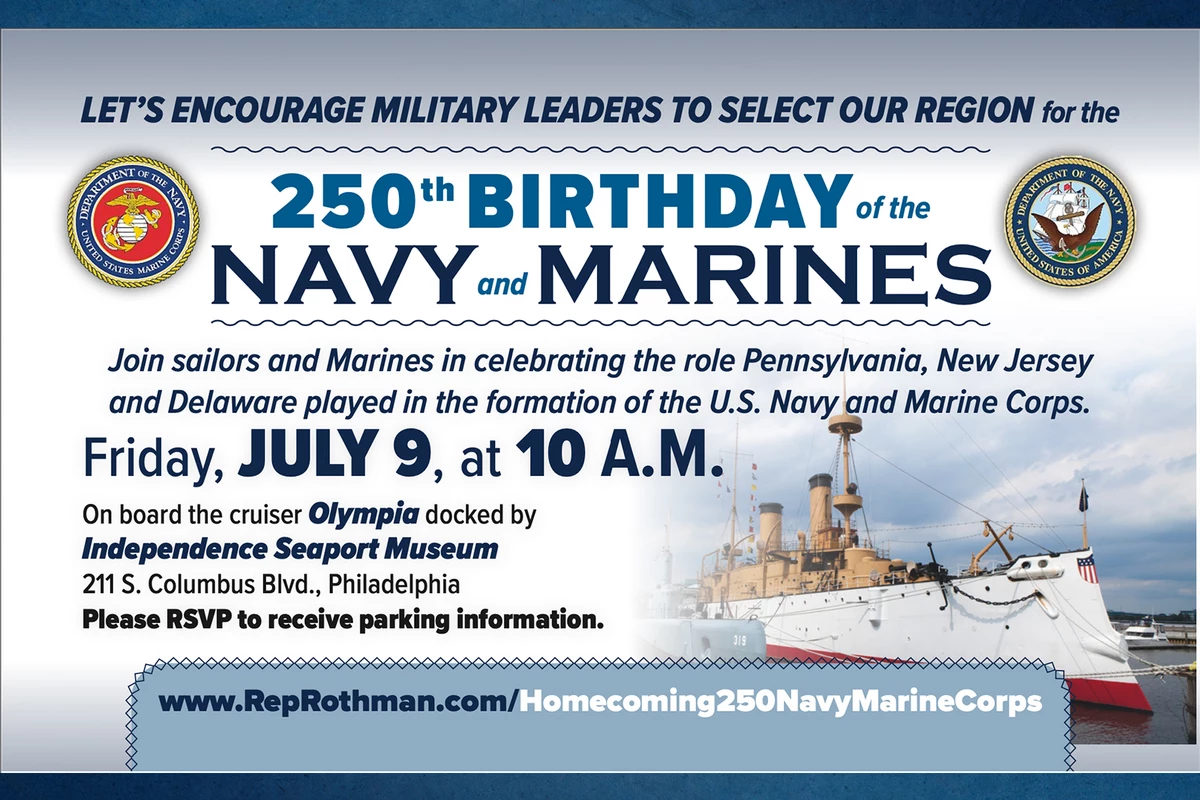 Help celebrate the 250th anniversary of the Navy & Marine Corps
