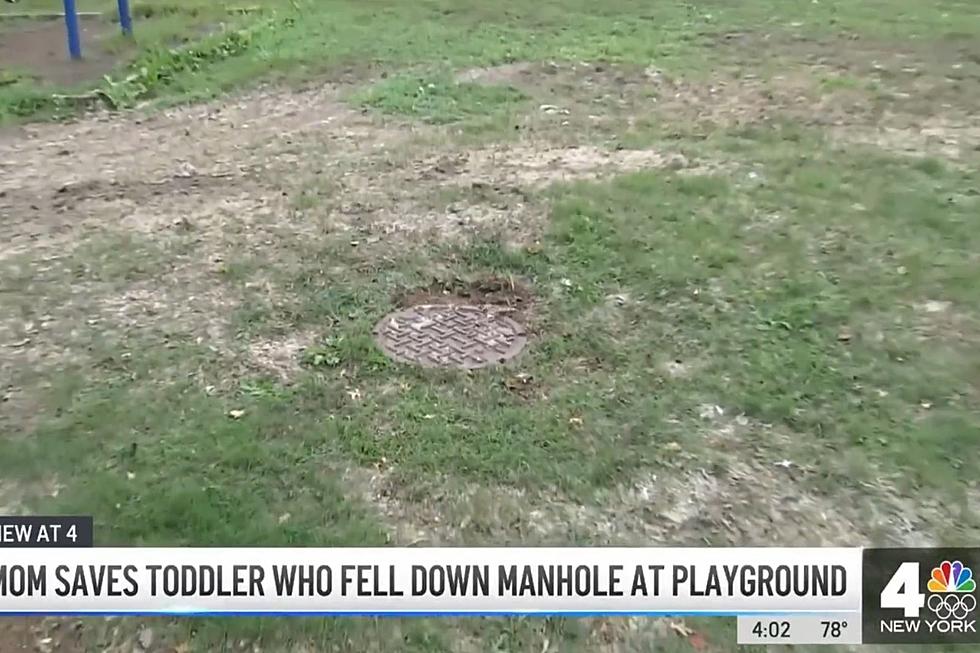 NJ mom pulls toddler son out of rushing water under open manhole