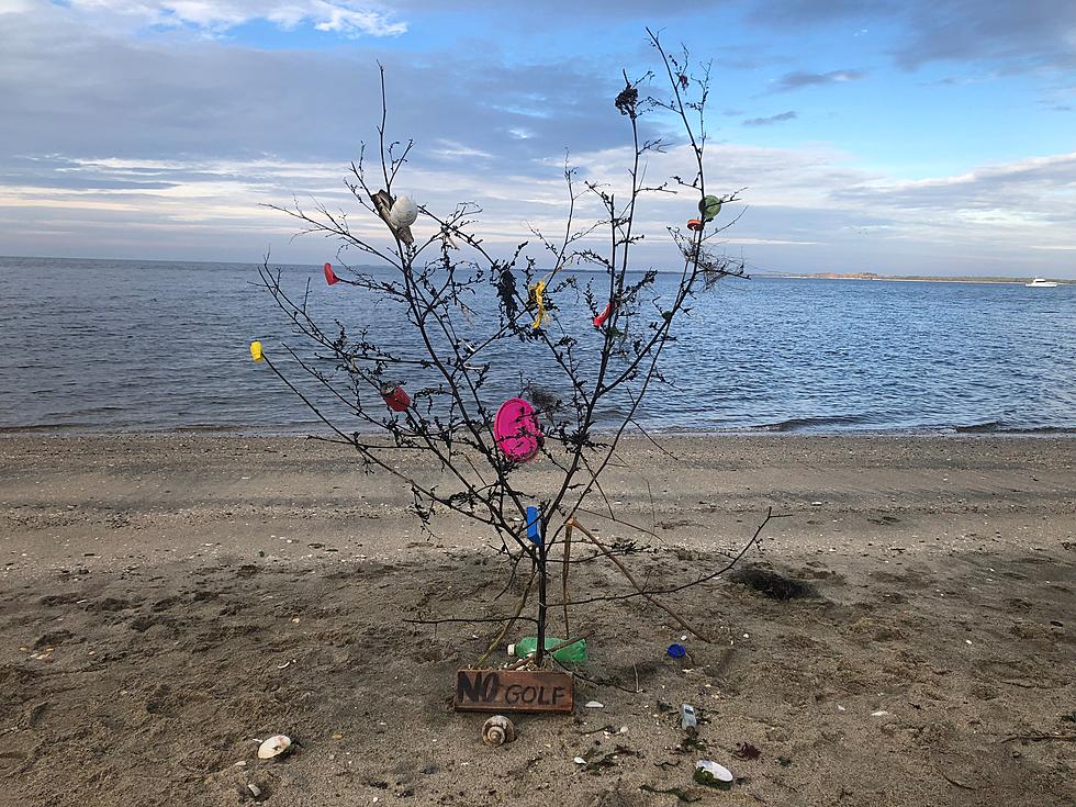 Only in New Jersey would you find festive garbage on the beach