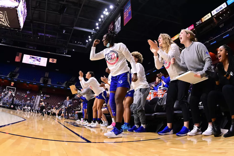 Seton Hall women's basketball team at the recent Big East Championship in CT (credit Ben Solomon)