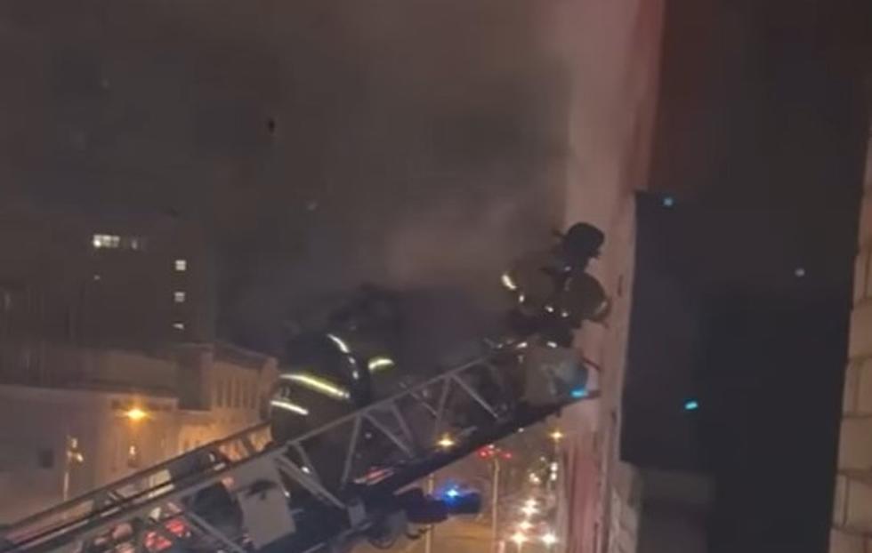Watch: Daring ladder rescue by Millville, NJ, firefighters