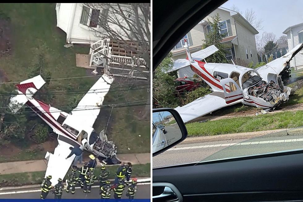 Plane Crashes onto Manville, NJ, Front Yard and Sidewalk