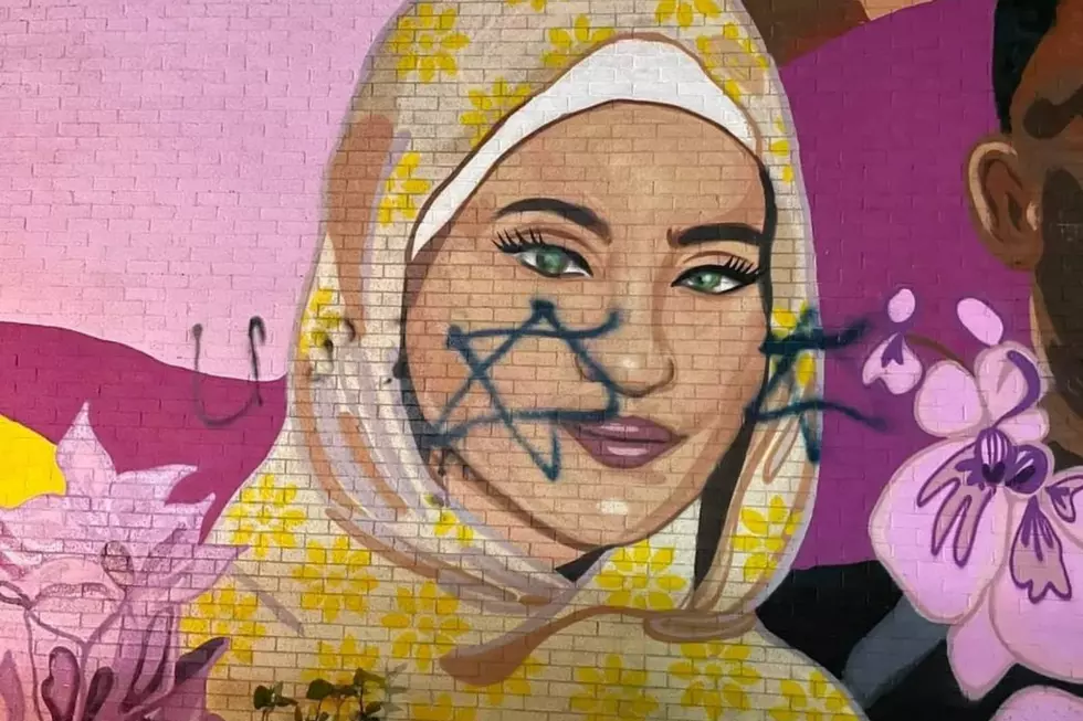 Refugee mural defaced with 2 stars of David in Highland Park, NJ