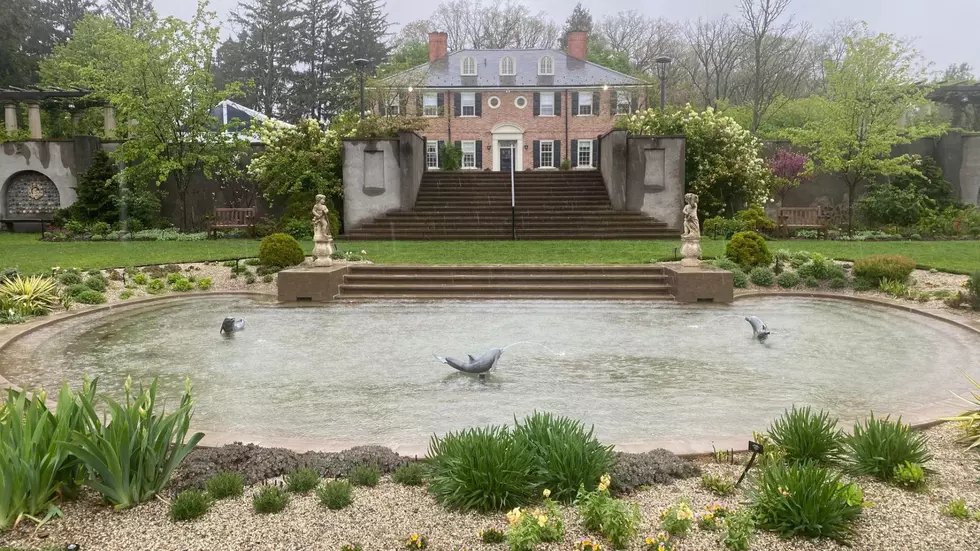View of the Main House and Reflecting Pool Terrace with D-Shaped Pool, Photo by Jordan Jansson