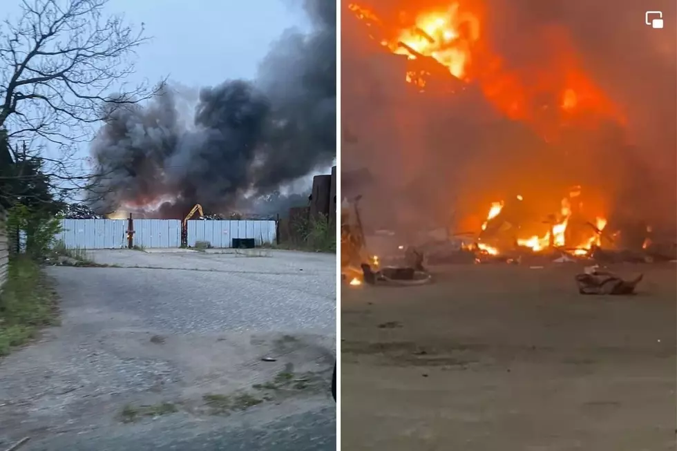Third recycling facility burns in New Jersey