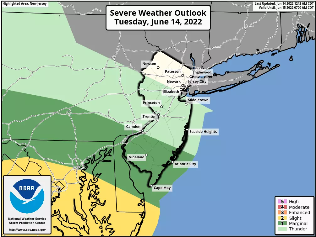 Tuesday NJ weather: Sideswiped by gusty storms, more warmth ahead