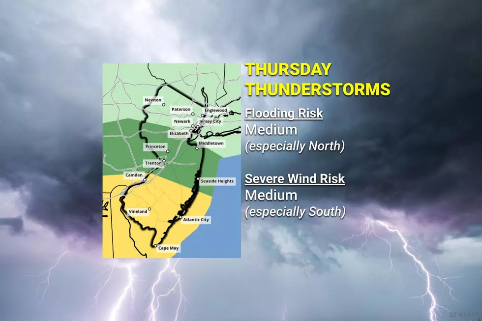 Thursday NJ weather: Soaking, gusty, noisy thunderstorms return