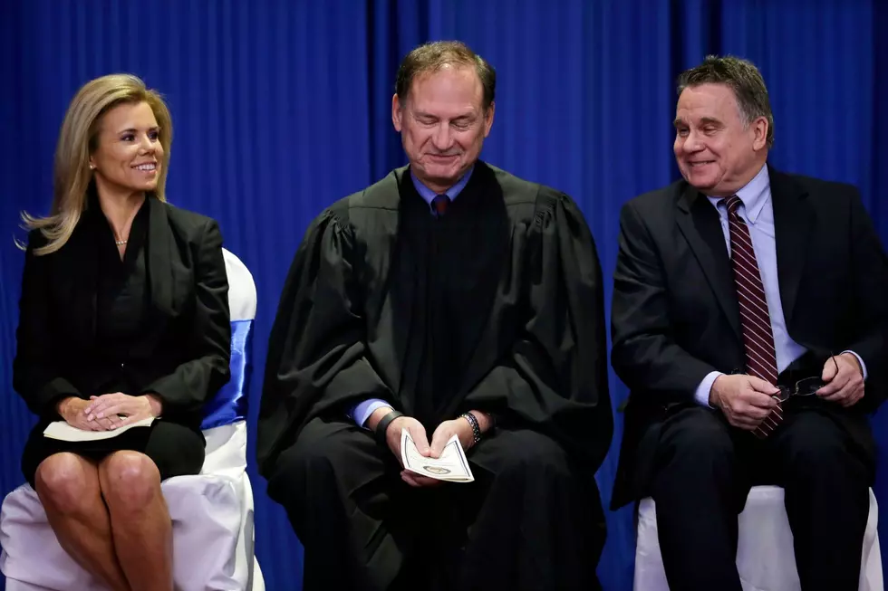 Supreme Court Justice Samuel Alito with Hamilton Mayor Kelly A. Yaede and Rep. Chris Smith in 2016