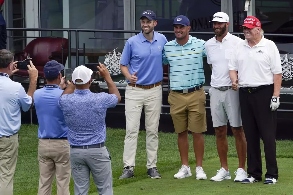Donald Trump, Eric Trump, Dustin Johnson, Bryson DeChambeau