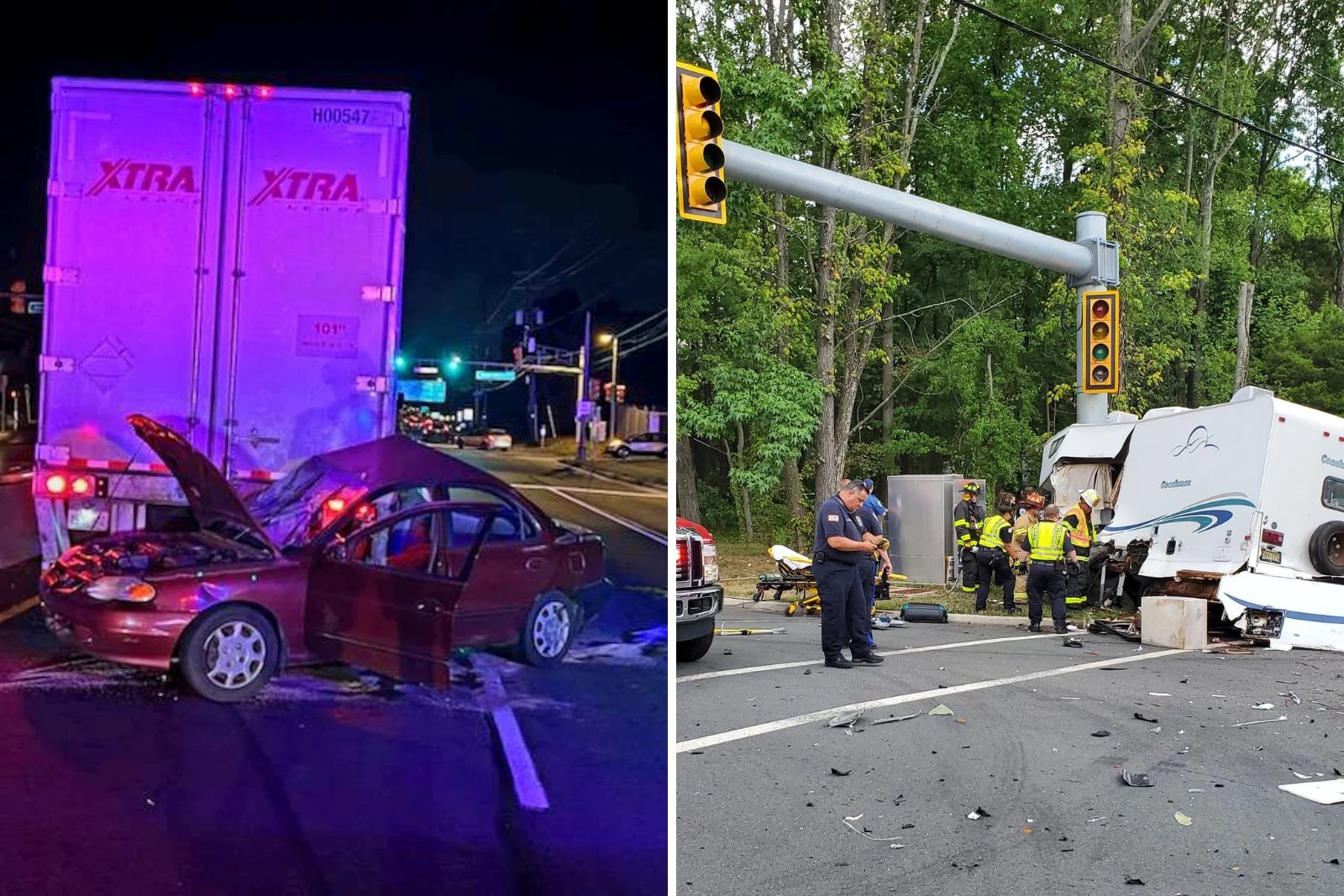 5 hospitalized in South Brunswick, NJ crashes on Rt. 1, 522