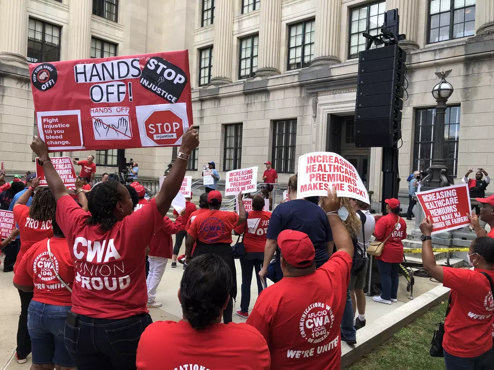 NJ public workers protest proposed higher health-care premiums