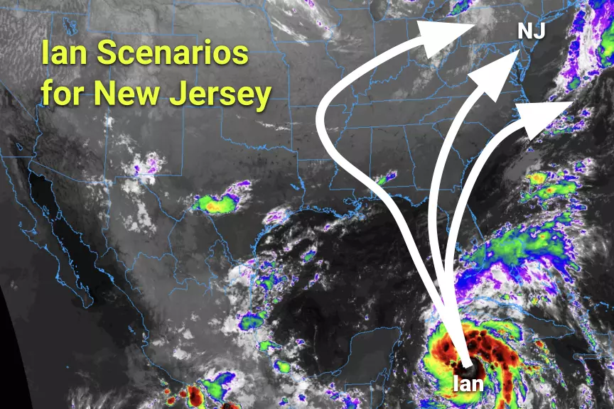 How could Hurricane Ian affect NJ's weather later this week?