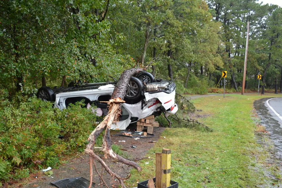 NJ driver flees hit-and-run crash, slams into tree and overturns
