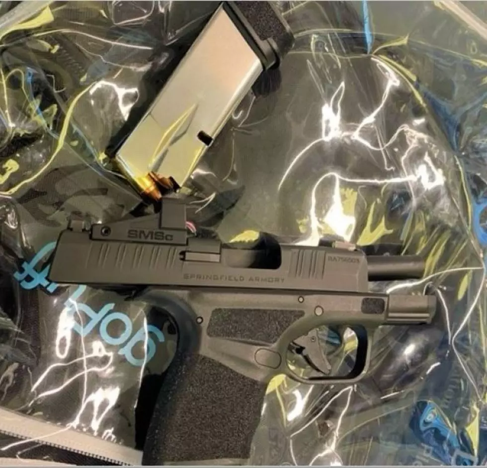 A TSA officer detected this handgun in a traveler’s carry-on bag at one of the security checkpoints at Newark Liberty International Airport on Thanksgiving. (TSA photo)