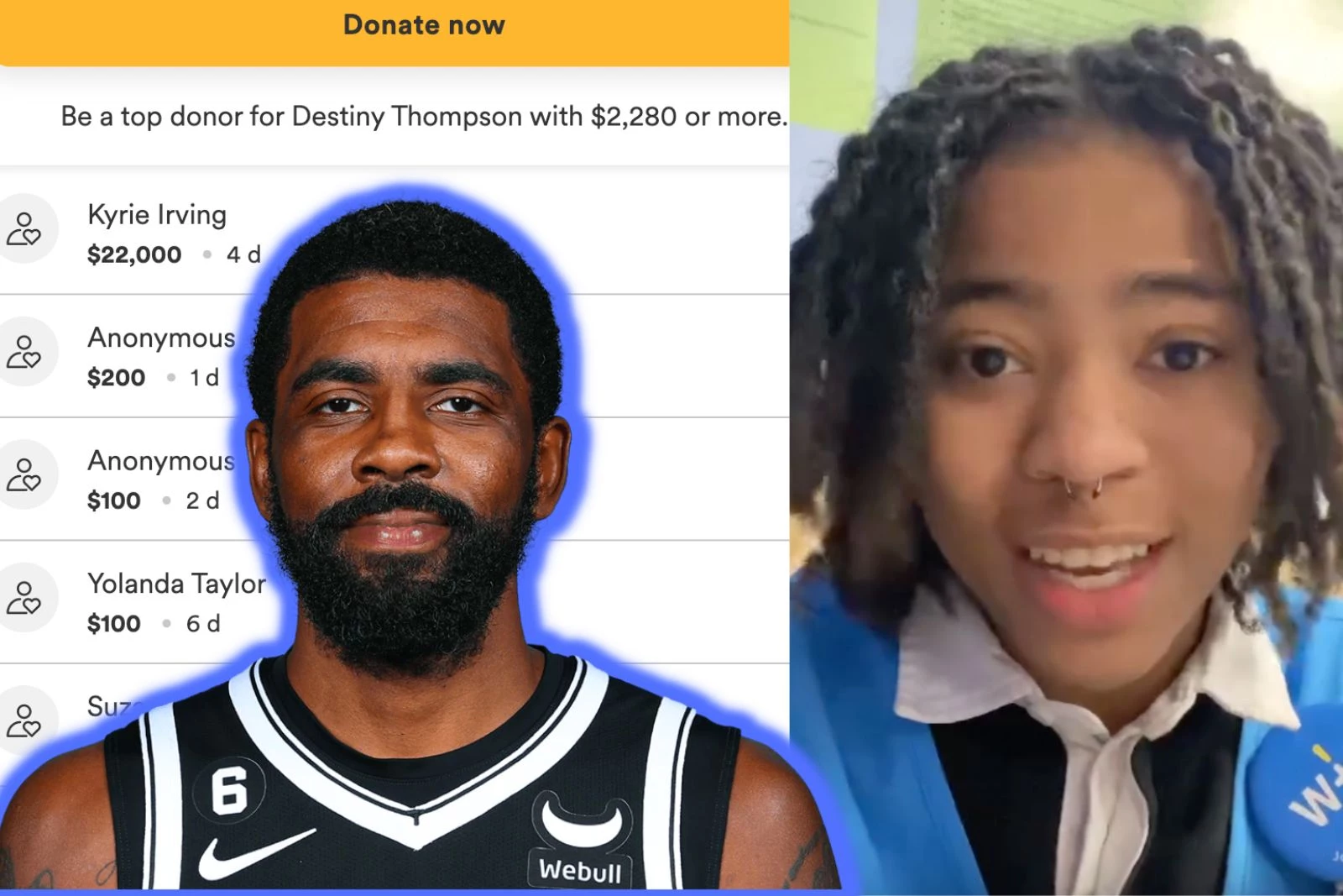 Irving Homemade Porn - NBA pro Kyrie Irving donates $22K to college undergrad from NJ