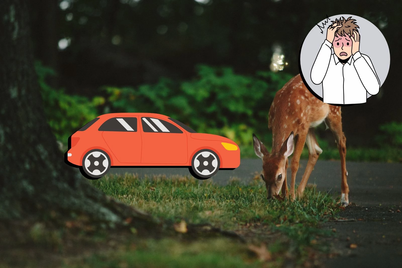 deer hits car driver in south carolina