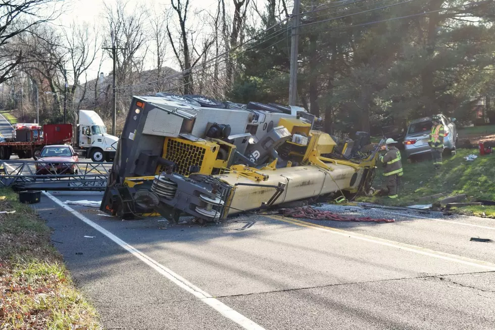 Crane Flips Over on South Jersey Road, Driver Uninjured