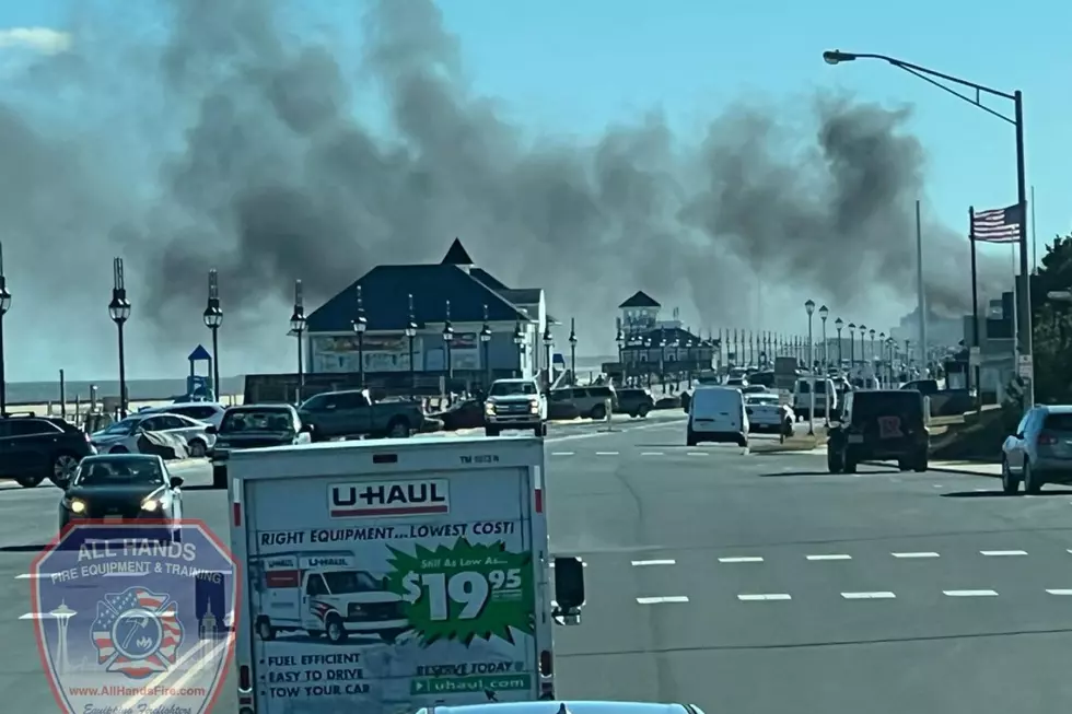 Smoke from fire on 18h Avenue & Surf Avenue in Belmar 3/15/23
