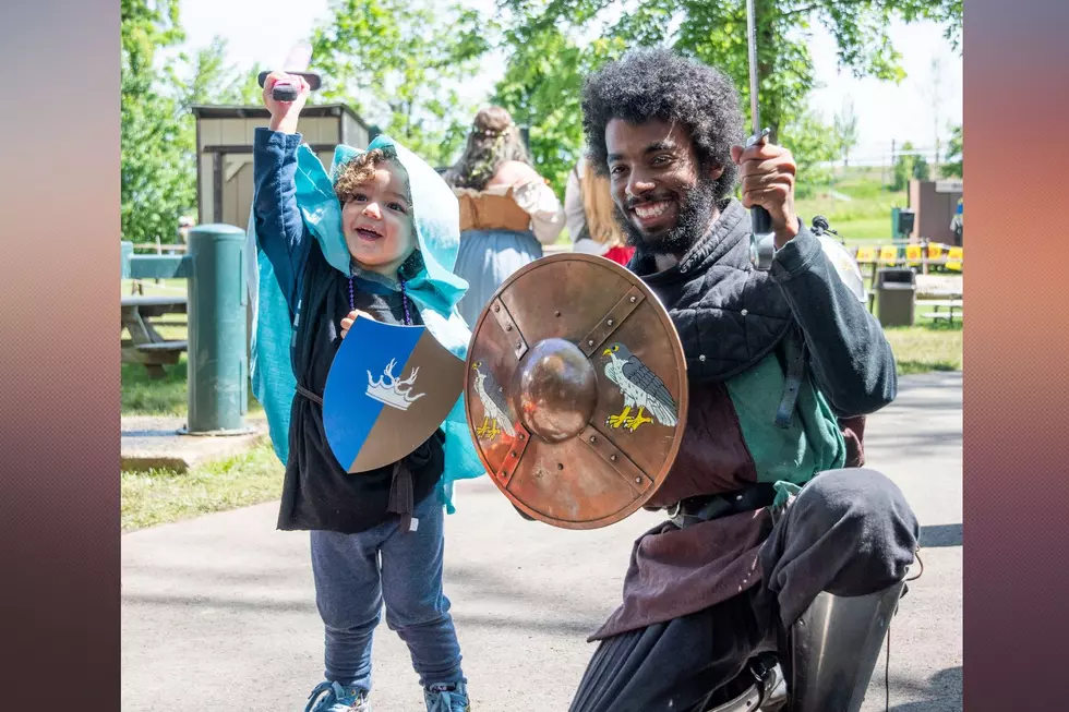“Squire school lessons, with a patron and cast member,” Photo credit- Kat Lucille